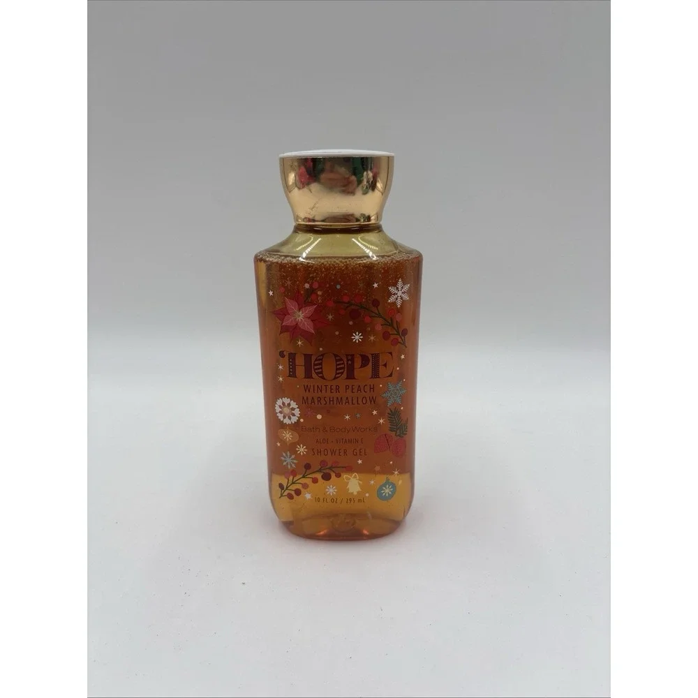 Bath and Body Works Winter Peach Marshmallow Shower Gel 10 fl oz NEW